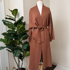 Camel Coatigan with Belt